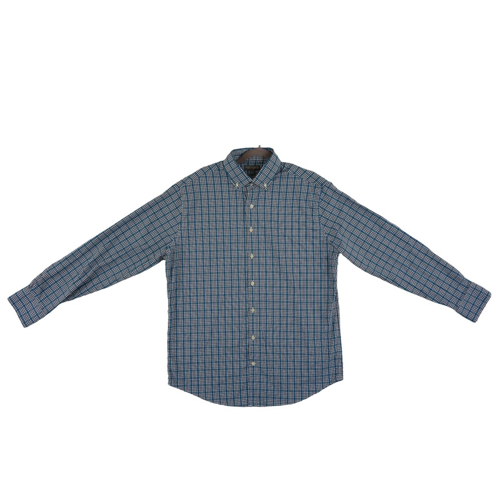 Peter Millar Summer Comfort Shirt Mens Size Large Blue Gingham Performance